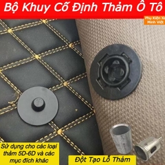 Combo 10 Bộ Khuy Cố Định Thảm Lót Sàn Ô Tô Chống Trơn Trượt Bền Bỉ,