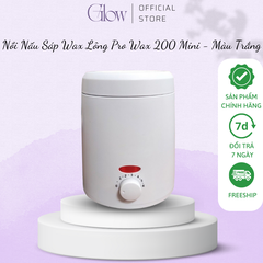 Combo 300gr Sáp Dừa Hồng Cao Cấp, Cho Da Nhạy Cảm, Siêu Bám Lông + Nồi Nấu Sáp ProWax200 Chống Dính Mini GLOW WAXING + Mỡ Trăn Hoa Nhài 10ml Tặng Que CHE TÊN - 1013