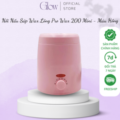 Combo 300gr Sáp Dừa Hồng Cao Cấp, Cho Da Nhạy Cảm, Siêu Bám Lông + Nồi Nấu Sáp ProWax200 Chống Dính Mini GLOW WAXING + Mỡ Trăn Hoa Nhài 10ml Tặng Que CHE TÊN - 1013