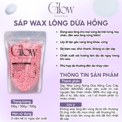 Combo Chén Nấu Sáp Wax Lông Silicone GLOW WAXING + 100gr Sáp Cao Cấp Siêu Bám Lông Tặng Que