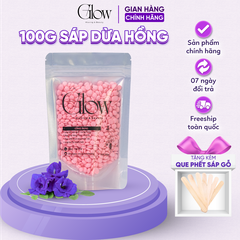 Sáp Wax Lông Dừa Hồng Premier GLOW WAXING Cao Cấp, Siêu Bám Lông Dùng Wax Body, Tay Chân Tặng Kèm Que Phết