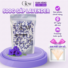 Sáp Wax Lông Lavender Mix Sữa Dừa Chuyên Wax Bikini, Body, Nách GLOW WAXING Dùng Được Cho Da Nhạy Cảm Tặng Kèm Que