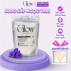 Sáp Wax Lông Ngọc Trai Premium Siêu Bám Lông Chuyên Wax Nách, Bikini Bám Lông Tốt GLOWWAXING Tặng Kèm Que Gỗ Phết Sáp
