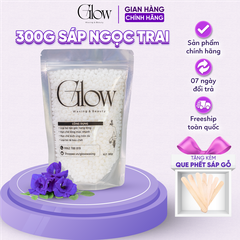 Sáp Wax Lông Ngọc Trai Premium Siêu Bám Lông Chuyên Wax Nách, Bikini Bám Lông Tốt GLOWWAXING Tặng Kèm Que Gỗ Phết Sáp