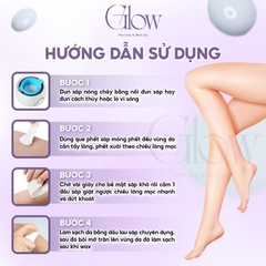 Sáp Wax Lông Nóng Sữa Dừa Orange Cao Cấp GLOW WAXING Siêu Bám Lông Thân Thiện Với Làn Da Tặng Que Gỗ CHE TÊN SẢN PHẨM