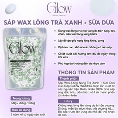 Combo 100Gr Sáp Wax Lông Trà Xanh Mix Sữa Dừa Premium Dùng Wax Bikini GLOW WAXING + Mỡ Trăn Nguyên Chất 100% CHE TÊN