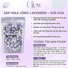 Combo 100Gr Sáp Wax Lông Mix Lavender + Sữa Dừa Chuyên Wax Bikini, Nách GLOW WAXING + Mỡ Trăn Nguyên Chất 100% CHE TÊN