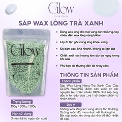 Combo 100Gr Sáp Wax Lông Nóng Trà Xanh Full Cao Cấp GLOW WAXING Siêu Bám Lông +Mỡ Trăn Nguyên Chất 100% 10ml CHE TÊN