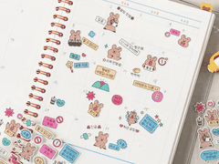 STICKER GẤU Ú SET 4 TẤM