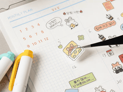 STICKER GẤU Ú SET 4 TẤM