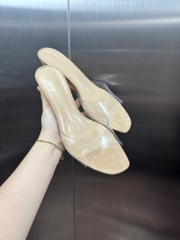 Dép Z quai trong suốt đế xuồng da lộn cao 5cm[850] [TL]/H602/