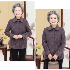 Áo khoác dạ lót lông dày ấm tặng bà/mẹH302