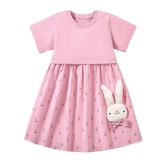 Váy Little Maven hồng thỏ 3D Đủ TagH92