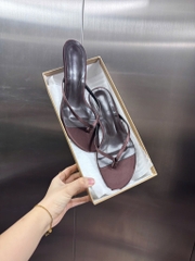 Guốc Z Xỏ Ngón Dây Mảnh mũi vát chéo[9142][ cao 4cm Fullbox/H700/T2.6A