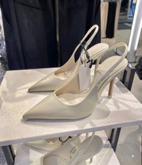 Giày Zr Slingback trơn mũi nhọn<2K> ( Hàng sẵn) lùi 1 szH216/ 6891-11/ T1.3