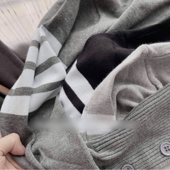 [Sẵn] Áo Khoác Len cardigan cài cúc Thom 4 vạchH320
