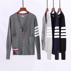 [Sẵn] Áo Khoác Len cardigan cài cúc Thom 4 vạchH320