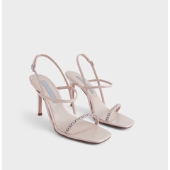Sandal C.N.K cao gót quai Da Lộn Phối đá Lấp lánh(HÀNG SẴN)H315