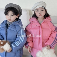 Áo phao bé trai/bé gái dáng ngắn nkẻ sọc tay hàng QCH130