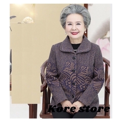 Áo khoác dạ lót lông dày ấm tặng bà/mẹH302