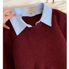 Áo Len cổ sơ mi cho nữ QCCCH96