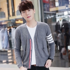 [Sẵn] Áo Khoác Len cardigan cài cúc Thom 4 vạchH320