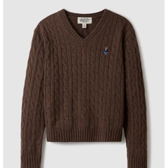 Áo Len W cổ tim vặn thừng xuất chuẩn Hàng Đẹp-H508-