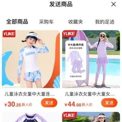 Đồ Bơi YLike dài tay chống nắng bé gái QCCCH78