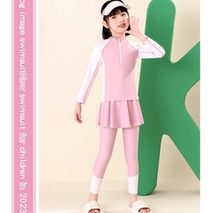 Bộ Bơi Ylike hồng đại dài chân dài tay QCCCH79