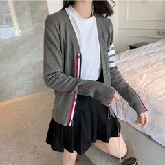 [Sẵn] Áo Khoác Len cardigan cài cúc Thom 4 vạchH320