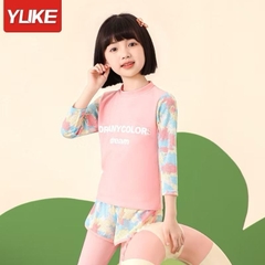 Bộ Bơi Ylike hồng đại dài chân dài tay QCCCH79
