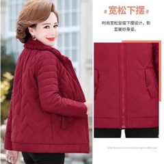 Áo phao bà lót lông (sẵn Tím và Nâu)H300