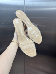 Dép Z quai trong suốt đế xuồng da lộn cao 5cm[850] [TL]/H602/