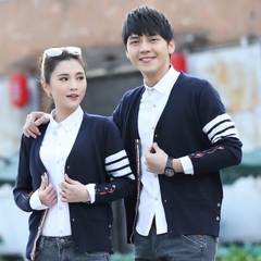 [Sẵn] Áo Khoác Len cardigan cài cúc Thom 4 vạchH320