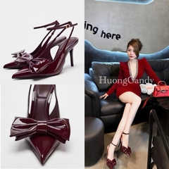 Giày ZR nơ đỏ quai vòng FULLBOX(hàng sẵn)H154