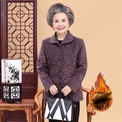 Áo khoác dạ lót lông dày ấm tặng bà/mẹH302