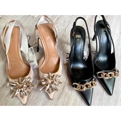 Sandal ZR lụa mặt đá hai tầng[Hàng sẵn-nên lùi 1 size]H379