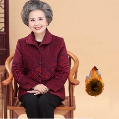Áo khoác dạ lót lông dày ấm tặng bà/mẹH302