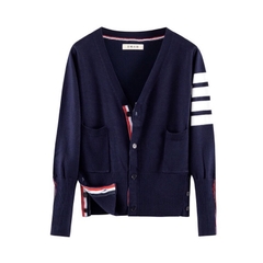 [Sẵn] Áo Khoác Len cardigan cài cúc Thom 4 vạchH320