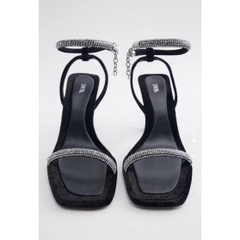 Sandal Z.Ra hai quai đá trắng cao 9cm [HÀNG SẴN]H377
