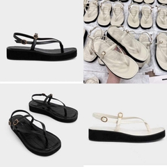 Sandal CK xỏ ngón đế bánh mỳ tôn dáng[full box- lùi 1 sz] ( HÀNG SẴN)H376