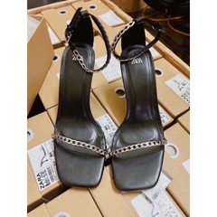 Sandal ZR cao gót 2 quai xích mảnh [full box-lùi 1 size ạ](HÀNG SẴN)H346