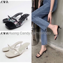 Guốc ZR 5cm quai trong dây nơ mini [Full box - hàng sẵn ạ]H371