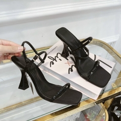 Sandal quai mảnh đá đen Zr[full box] 9cm [HÀNG SẴN-lùi 1 size]H397