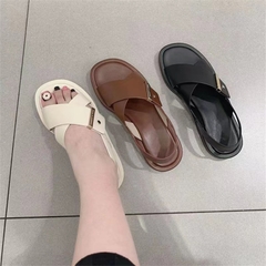Sandal CK hai quai đan chéo [SẴN- fullbox] (form to lùi 1 sz)H338
