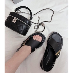 Sandal CK hai quai đan chéo [SẴN- fullbox] (form to lùi 1 sz)H338