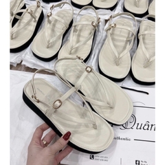 Sandal CK xỏ ngón đế bánh mỳ tôn dáng[full box- lùi 1 sz] ( HÀNG SẴN)H376