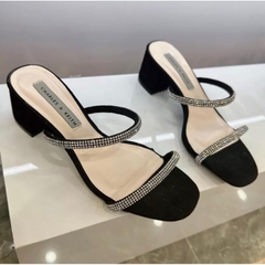 Guốc CK 5cm hai quai đá full boxH340