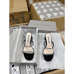 Guốc CK 5cm hai quai đá full boxH340