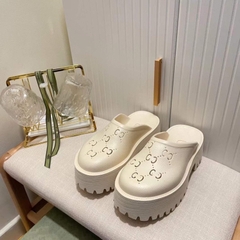 giày sục nhựa crocs đế cao 5cm fullbox Bill túi [Lùi 1 sz]H336